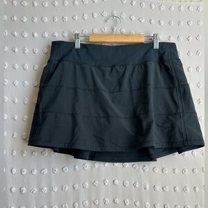 Lululemon Pace‎ Rival Mid-Rise Skirt Sz 10 Tall Black